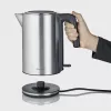 Chaleira elétrica SEVERIN WK 3449 — 1,7 l, 2400 W, aço inoxidável/plástico, preto-prateado