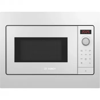 Micro-ondas de encastrar solo Bosch BFL523MW3, 800 W, 20 L, branco, controlo tátil e rotativo