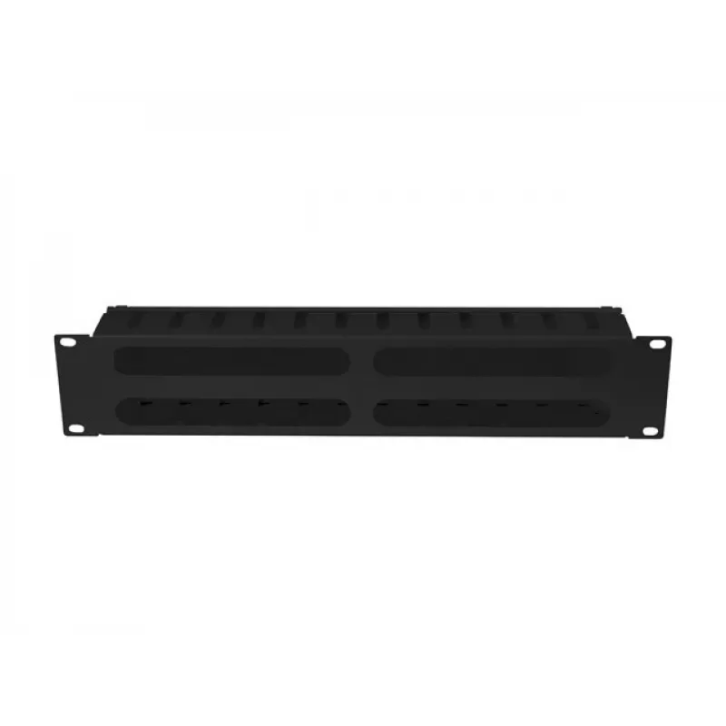 Organizador de cabos para rack 19 polegadas 2U LANBERG AK-1705-B, preto