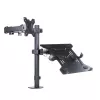 Suporte de secretária ART L-24 para monitor LED/LCD de 13-32" + portátil de 10-15,6", VESA 75x75/100x100, preto
