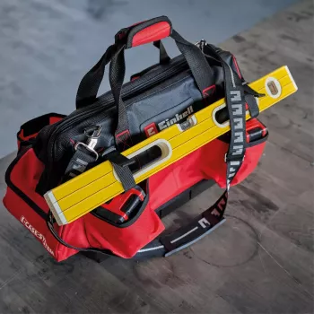 Einhell 4540036 E-Case Bag bolsa de ferramentas de sistema, poliéster, carga de 30 kg, preto/vermelho