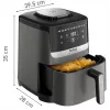Fritadeira Tefal Easy Fry Silence EY551HE0 Individual 5 L Autónoma Fritadeira de ar quente Preto, Cinzento, Aço inoxidável