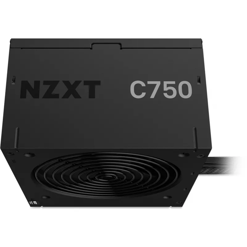 Fonte de alimentação NZXT C750 Bronze 750 W, ATX 24 pinos, 80 PLUS Bronze, ventoinha de 120 mm, preto