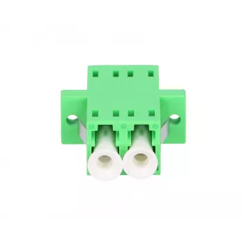 Adaptador de fibra ótica Extralink LC/APC monomodo duplex, verde, conector LC/APC macho