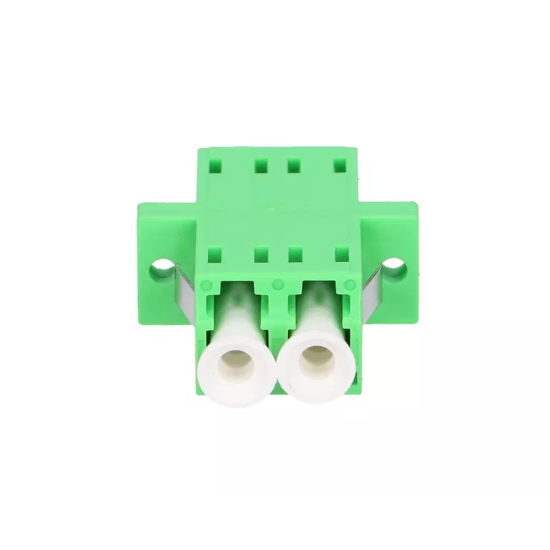 Adaptador de fibra ótica Extralink LC/APC monomodo duplex, verde, conector LC/APC macho