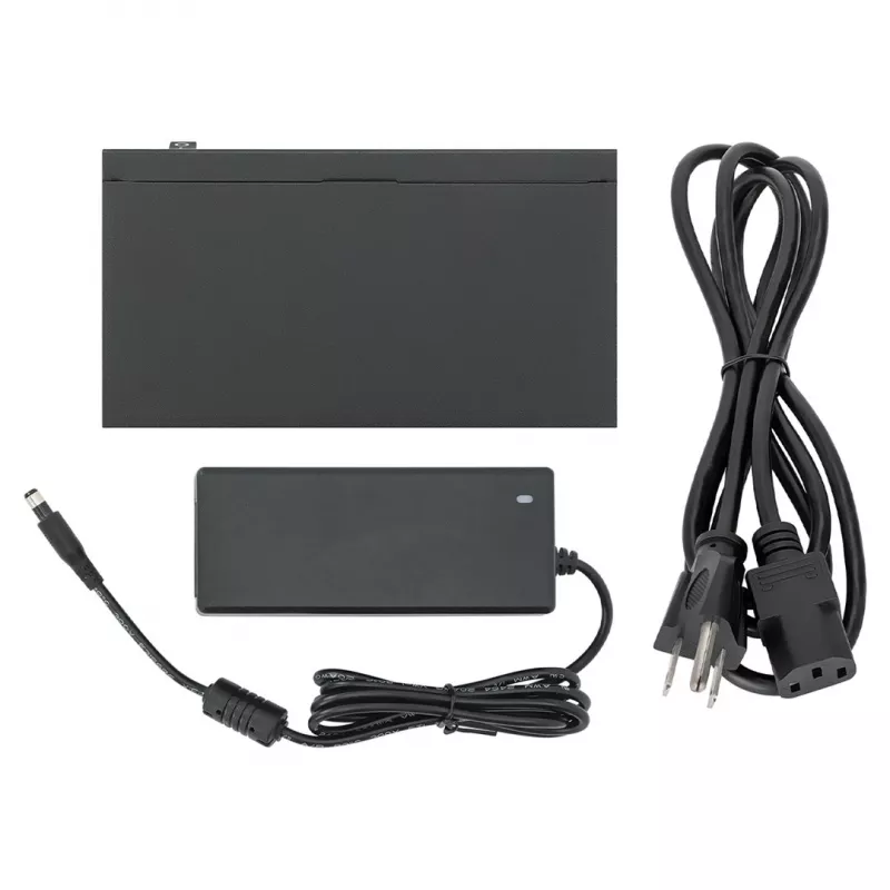 Gigabit 5xPoE Passthrough Switch, alimentado por PoE ou AC, 68W