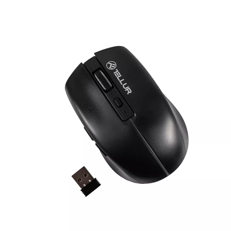 Rato sem fios Tellur Silent Click preto