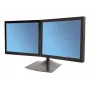 Ergotron DS100 – base – horizontal – para 2 ecrãs LCD – alumínio, aço – preto – tamanho do ecrã: até 61 cm (até 24 polegadas)