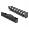 DeLOCK 19 polegadas Keystone Patch Panel 24 portas com alívio de tensão 1HE angular preto