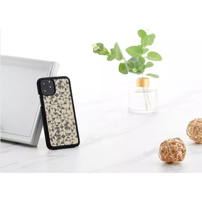 Capa para telemóvel man and wood para iPhone 11 Pro — mono triangle preto, capa rígida protetora