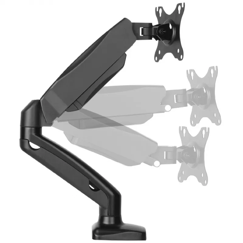 Suporte para monitor MONTIS MT014 para 1 ecrã, montagem em secretária, altura ajustável por mola a gás, para ecrãs até 81,3 cm (32 polegadas), carga máx. 8 kg, preto