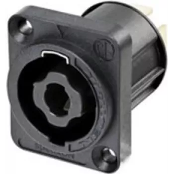 Conector de altifalante Neutrik NL4MPXX-UC conector fêmea de flange, contactos retos número de polos (num): 4 preto 1 unid. (NL4MPXX-UC)