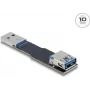 Cabo adaptador de género DELOCK 67420 — USB Type-A para Type-A, preto