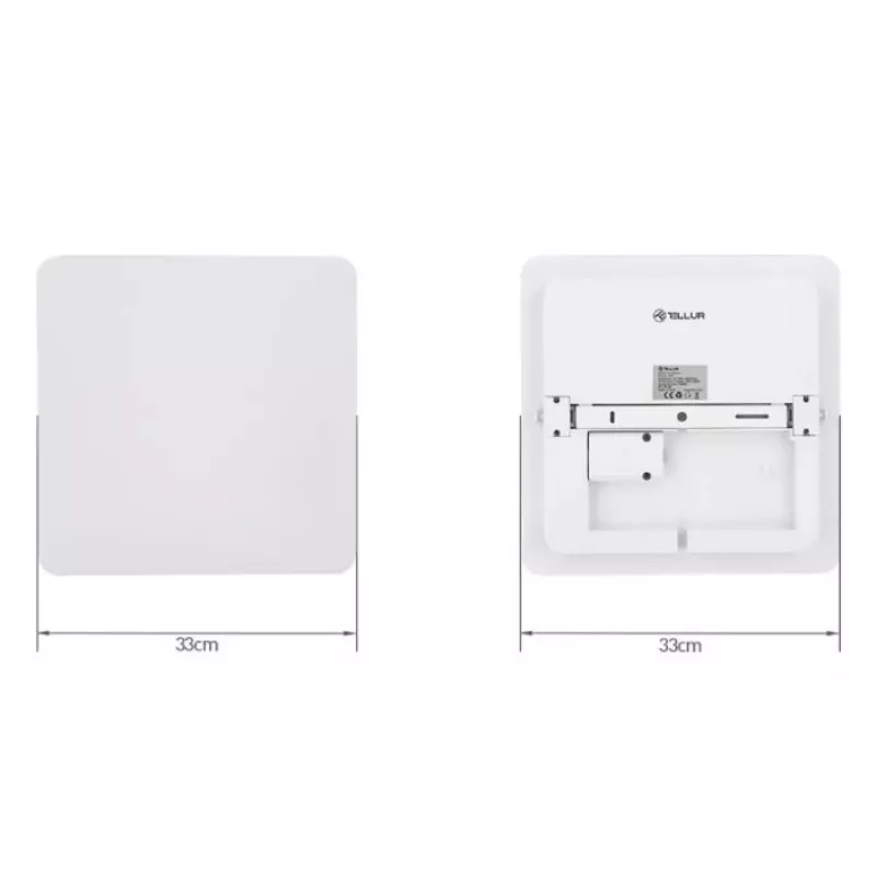 Plafond Tellur Tellur WiFi LED 24W Quadrado — 24W LED, plafond quadrado, controlo Wi-Fi