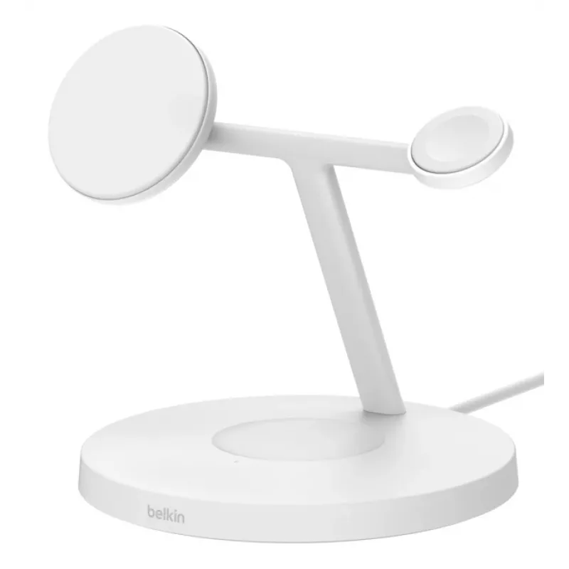 Belkin BoostCharge Pro auscultadores, smartphone, smartwatch branco USB carregamento sem fios carregamento rápido interior