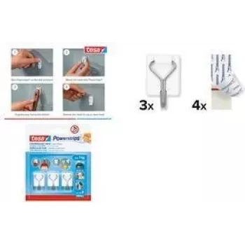 tesa Powerstrips ganchos adesivos para máx. 1,0 kg, 3 unid. (57615-00003-00)