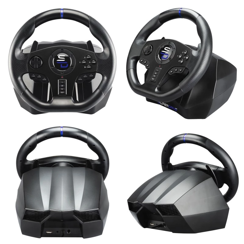 Volante + pedais Subsonic SV750 preto rotação 270° USB