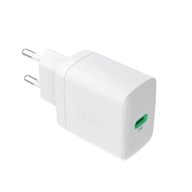 Fonte de alimentação Green Cell PowerSource Solo30 30W branca — carregador USB-C, 30 W de potência de saída