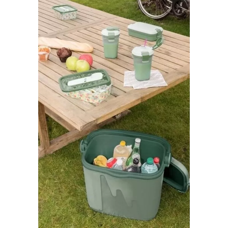 Geleira portátil Curver 262272 — 20 L, polipropileno, verde, asa de transporte, sem BPA