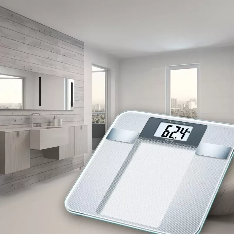 Balança de pessoas eletrónica Beurer BG 13 Square cinzento, transparente