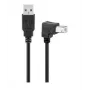 Cabo USB Microconnect USBAB2ANGLED USB 2.0 2 m USB A USB B preto