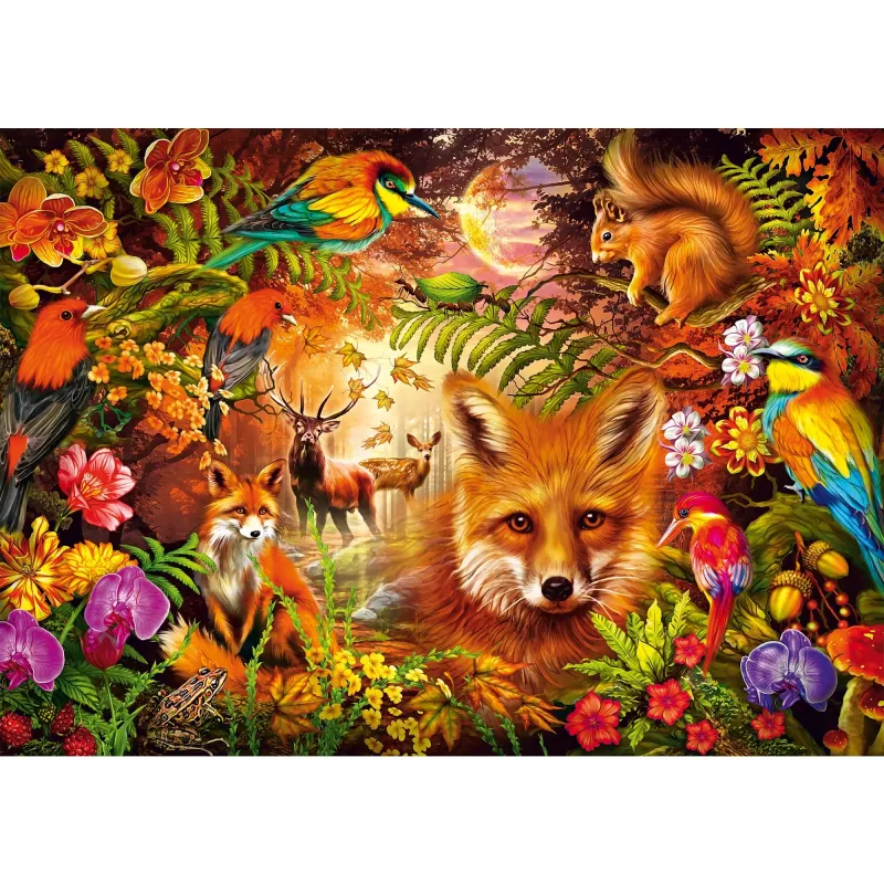 Flores, pelo e penas, Puzzle 1000 peças