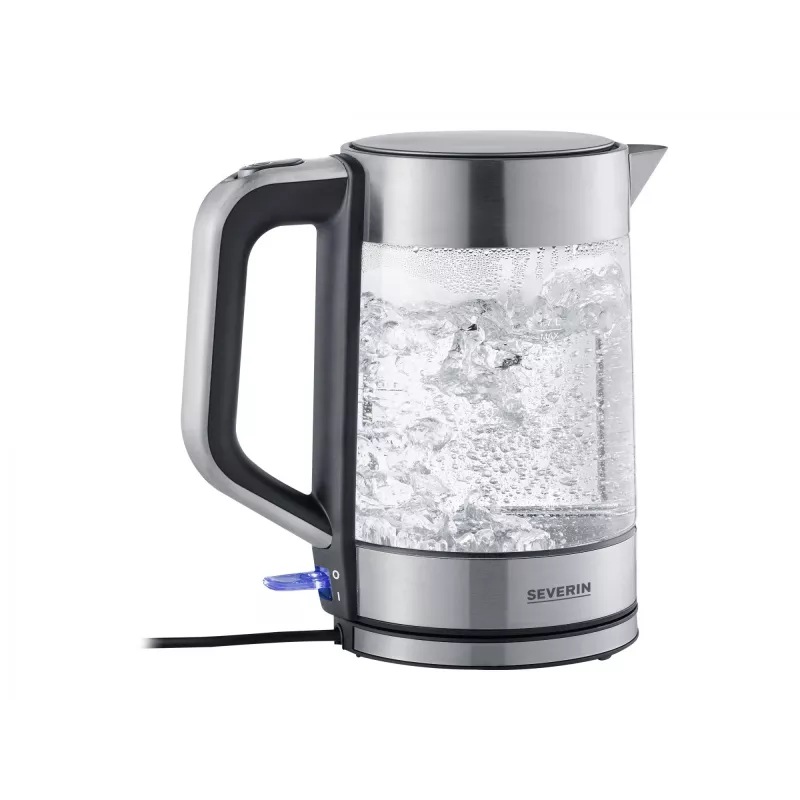 Chaleira Severin 1,7 l 2200 W preto aço inoxidável transparente