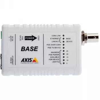 Conversor de media – RJ45 – BNC – Ethernet sobre coaxial – PoE+ – Unidade base