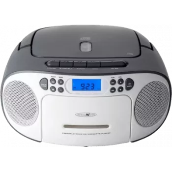 Boombox de CD portátil Reflexion RCR2260, branco/cinzento