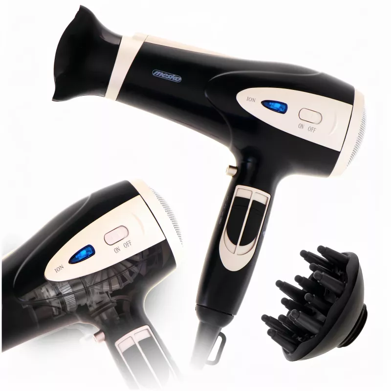 Secador de cabelo Adler Mesko MS 2287 2400 W preto, champanhe