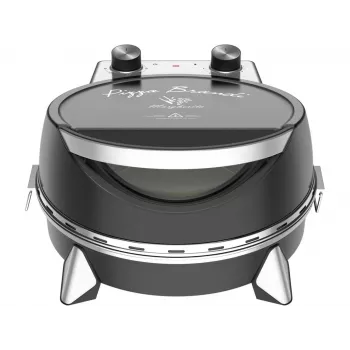 Forno elétrico para pizza SIMFER MKE0-P — 1100 W, 80–300°C, temporizador de 30 minutos, pedra para pizza removível de 33 cm, preto