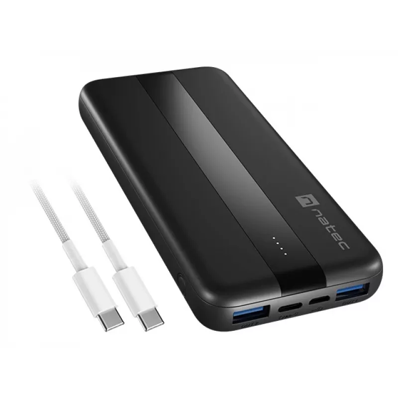 NATEC TREVI SLIM Q V2 Polímero de lítio (LiPo) 10000 mAh preto