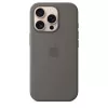 Apple iPhone 16 Pro Capa de silicone com MagSafe - Cinzento-pedra