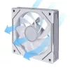 Ventoinha Lian Li UNI FAN SL-INF Wireless ARGB PWM 120mm — branco, sistema de ventoinhas modular magnético