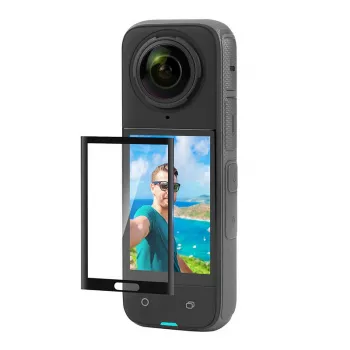 Película de vidro temperado para ecrã Puluz PU976T para Insta360 X4/X5 — resistente a riscos