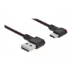 Cabo USB DeLOCK EASY-USB 2.0 ficha Type-A para ficha Type-C 0,5 m preto