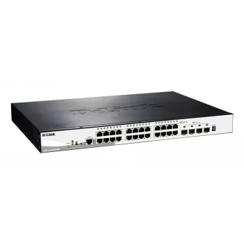 D-Link DGS-1510-28XMP Managed L2/L3 Gigabit Ethernet (10/100/1000) Power over Ethernet (PoE) Preto, Cinzento