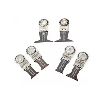 Fein Conjunto de 6 lâminas de serra oscilante Starlock multitool para madeira e metal E-Cut