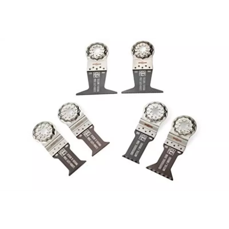 Fein Conjunto de 6 lâminas de serra oscilante Starlock multitool para madeira e metal E-Cut