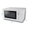 Esperanza ESTOFADO EKO011W micro-ondas solo, de bancada, 20 l, 700 W, 5 níveis de potência, prato rotativo de 24,5 cm, branco
