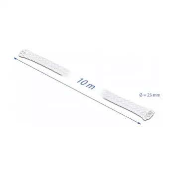 Manga trançada DeLOCK 20806 10 m x 25 mm branco