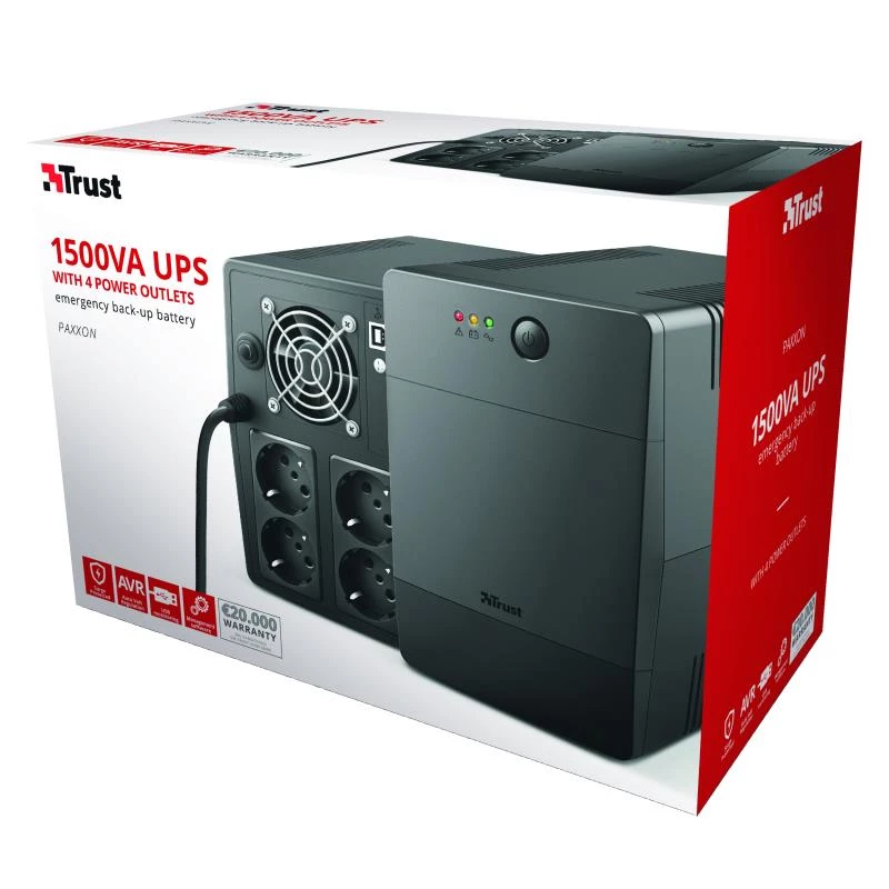 UPS|TRUST|900 Watts|1500 VA|Tipo de forma de onda senoidal simulada|Desktop/pedestal|23505