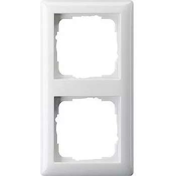 Moldura GIRA 2 módulos 021203 Standard 55 branco puro brilhante 021203
