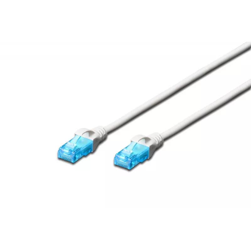 Cabo patch CAT 5e U-UTP 0,5m branco
