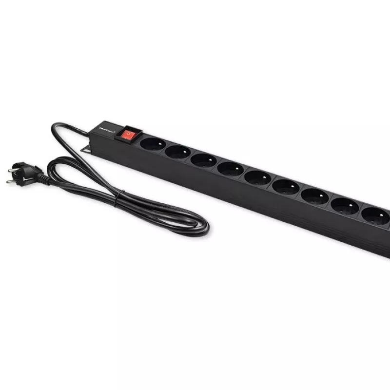 Régua de tomadas para RACK 16A PDU, 16xFRENCH, vertical