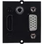 Bachmann 917.226 – 0,2 m – HDMI – VGA – jack 3,5 mm – HDMI – VGA – jack 3,5 mm – macho – fêmea – preto