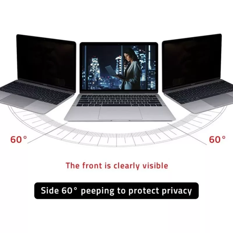 Filtro de privacidade QOLTEC 51056 para monitor de 22 polegadas (55,9 cm), 16:10, 475×297 mm, transparente