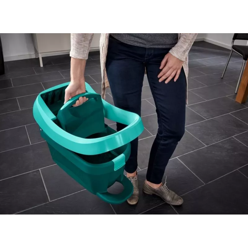 Conjunto de esfregona Leifheit espanador de pó ferramenta de limpeza Professional XL verde com carrinho 55096