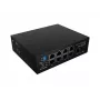 Switch de rede LANBERG ILFE-8P-1GE-1S-120 — Light Industrial PoE, 4x PoE++ (BT), 4x PoE+ (AT), 1x Gigabit, 1x SFP+, montagem em calha DIN, não gerido