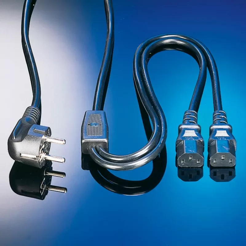 ROLINE cabo de alimentação - CEE 7/7 (M) para IEC 60320 C13